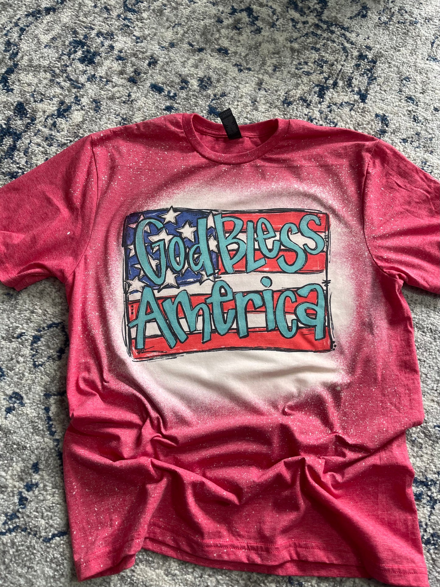 God Bless America Bleached Tee