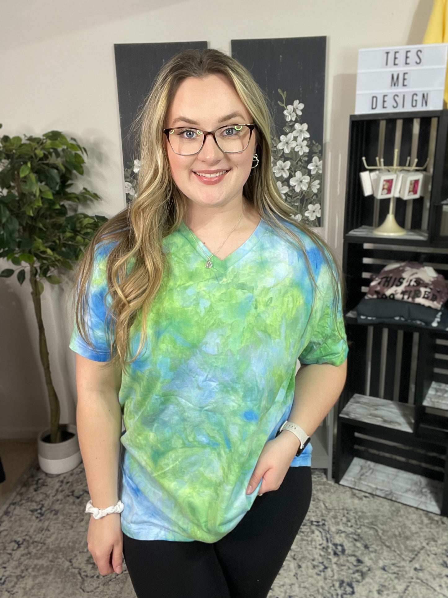 Ice Dye V-Neck