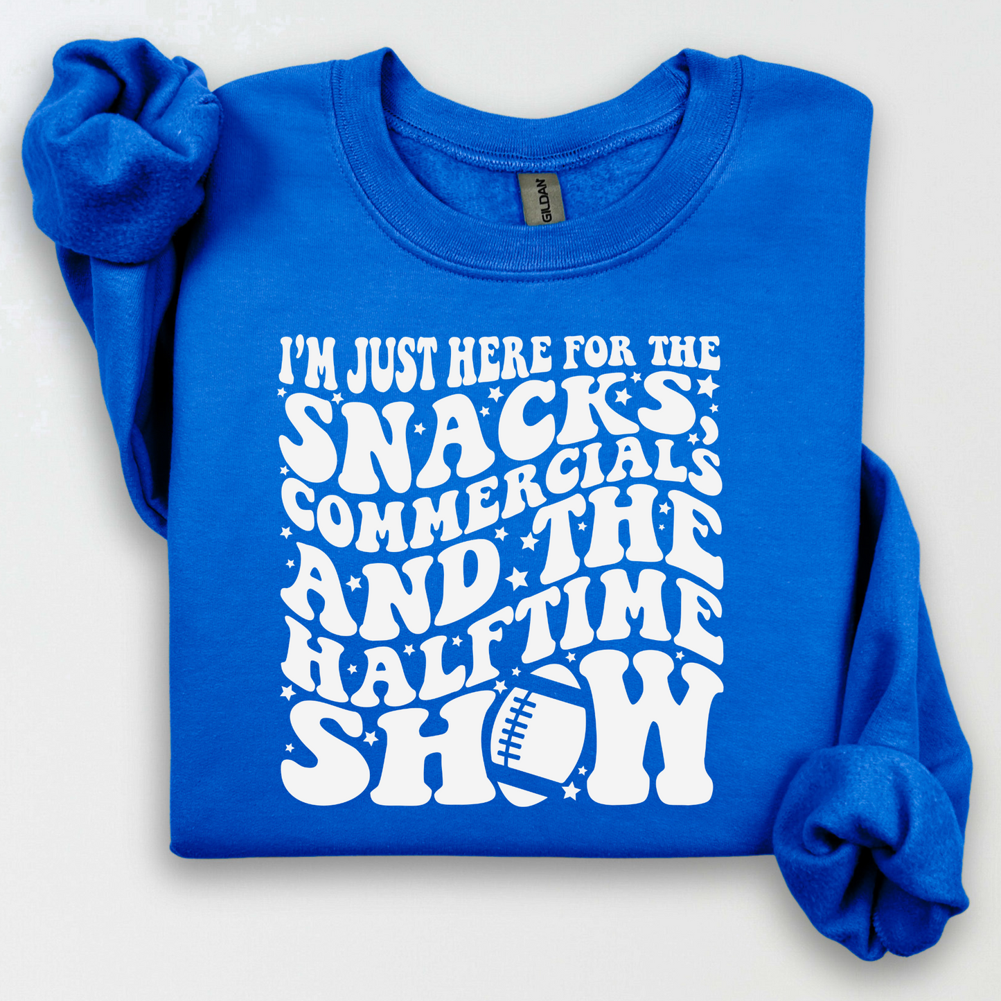 Here For Everything Except Football Crewneck Sweatshirt