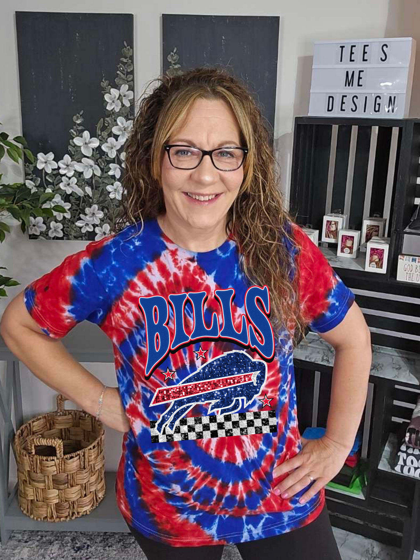 Buffalo Tie Dye V-neck
