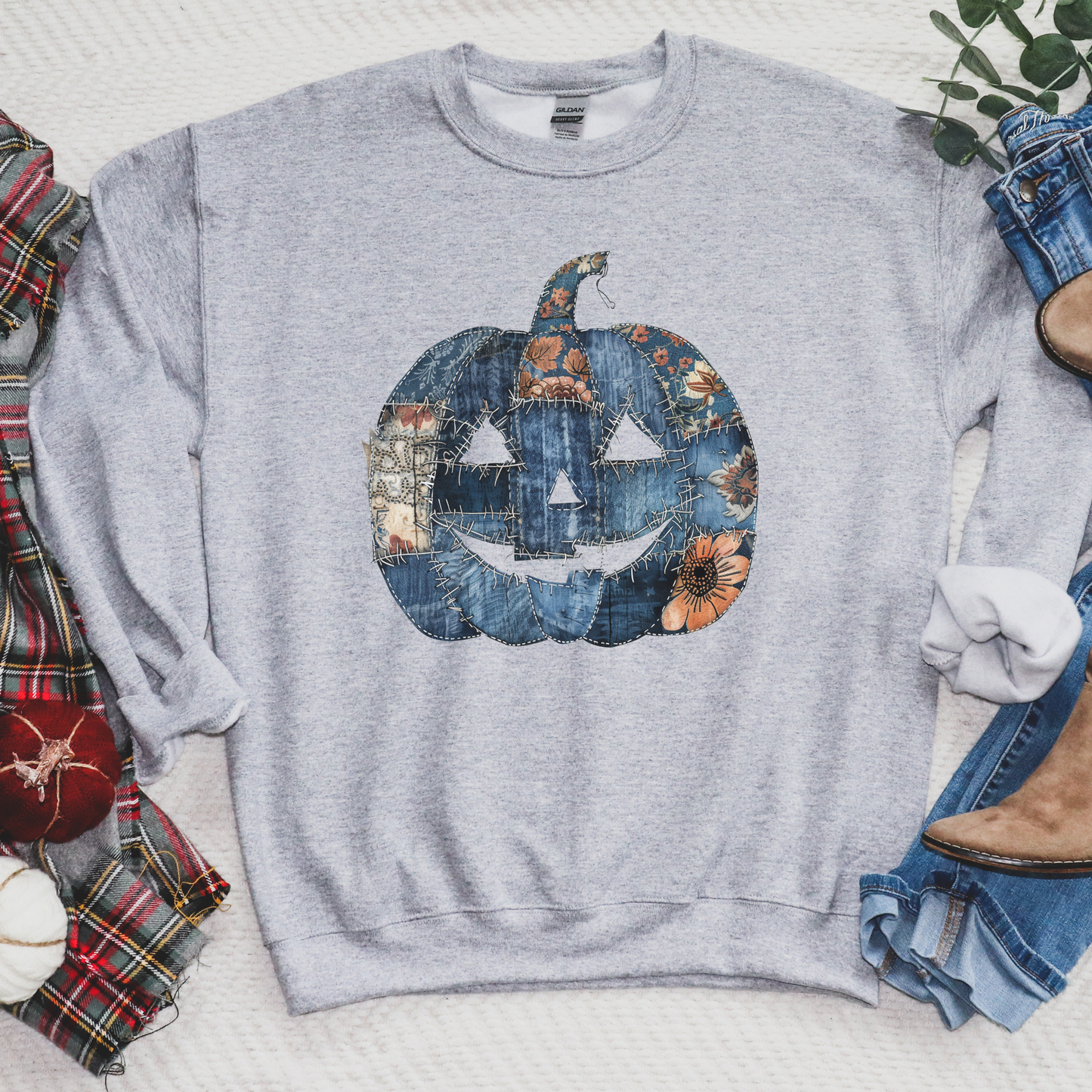 Denim Patchkin Crewneck