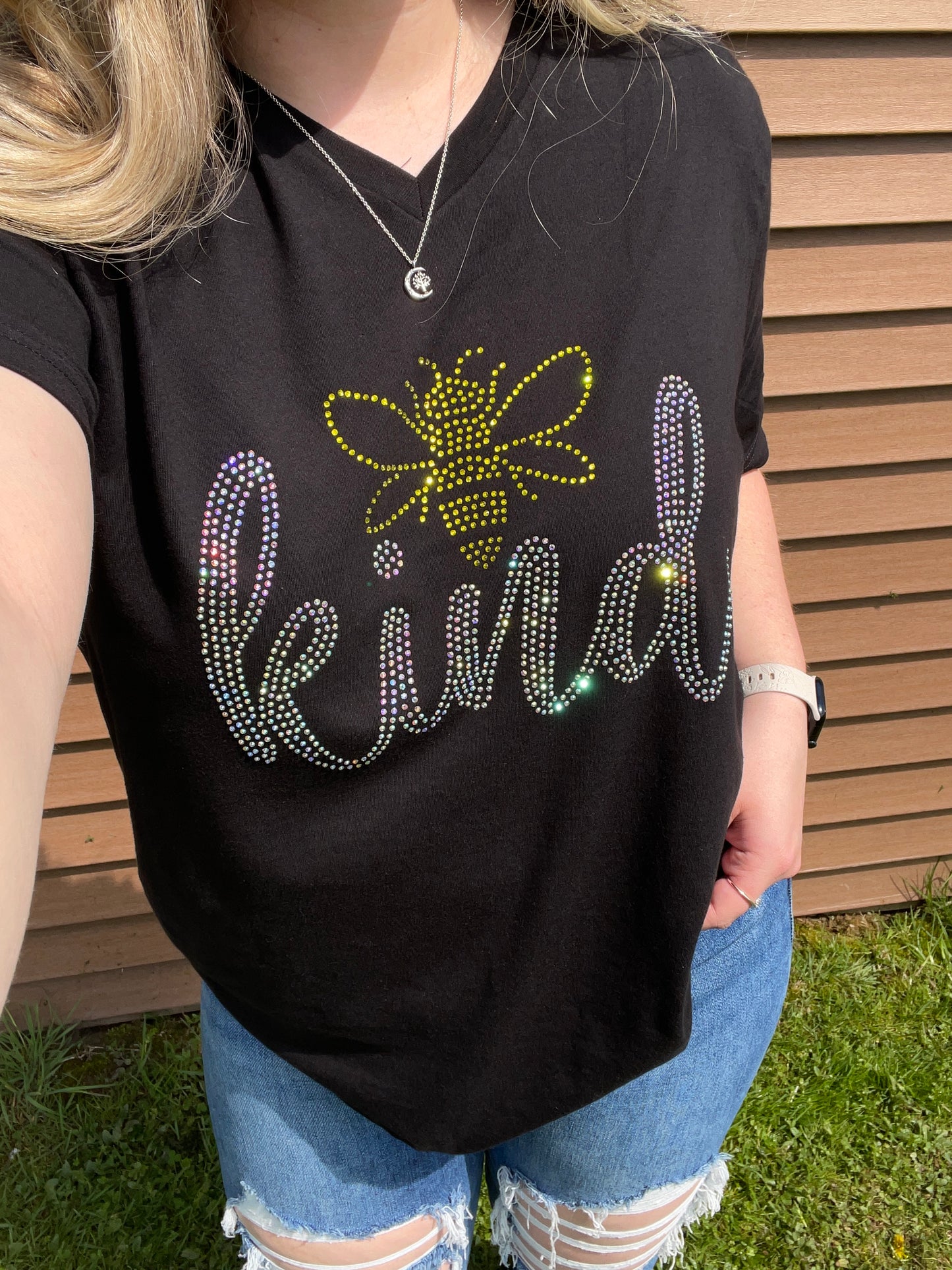 Bee Kind Rhinestone Tee
