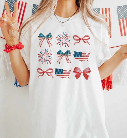 Fireworks & Bows Graphic Tee🎆