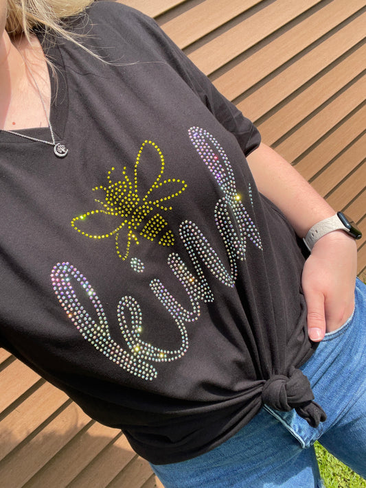 Bee Kind Rhinestone Tee