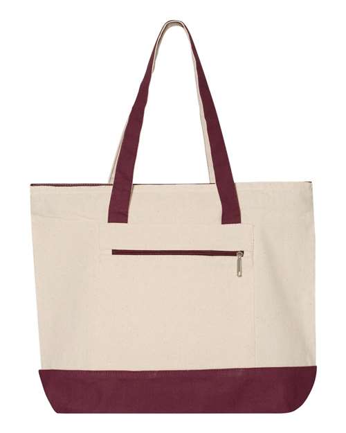 Zippered Tote Bag