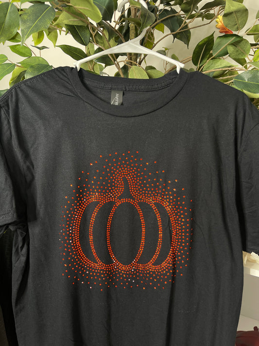 Rhinestone Pumpkin Tee