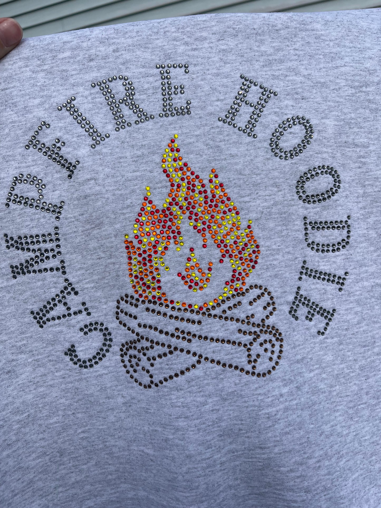 Rhinestone Campfire Full Zip Sweatshirt