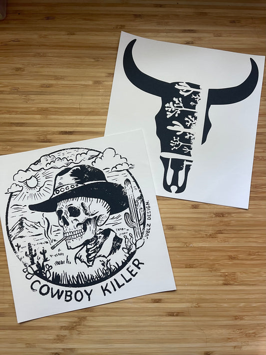 Cowboy Killer Skelteton Graphic