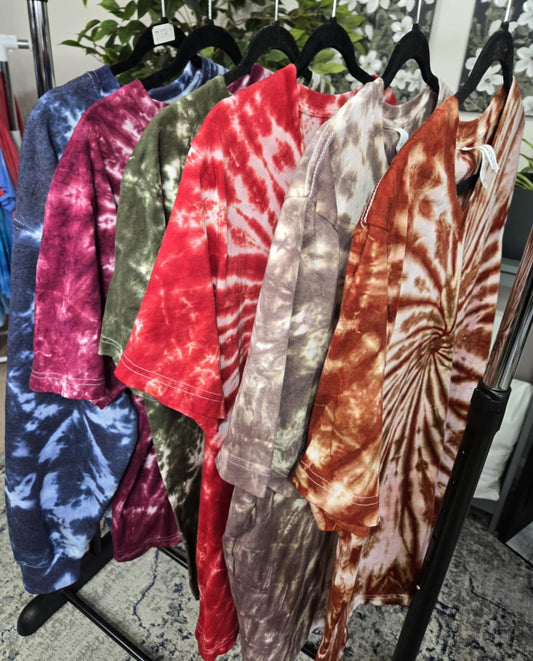 Fall Single Color Tie Dye- Sweatshirts