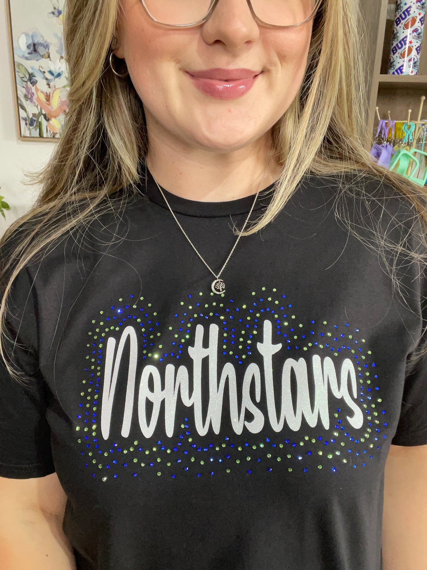 Northstars Glitter Crewneck Sweatshirt