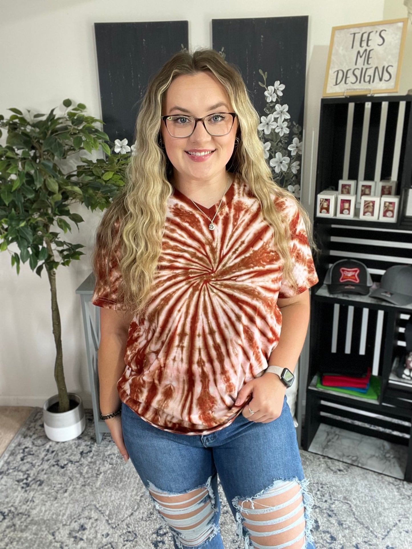 Fall Single Color Tie Dye- Tee's