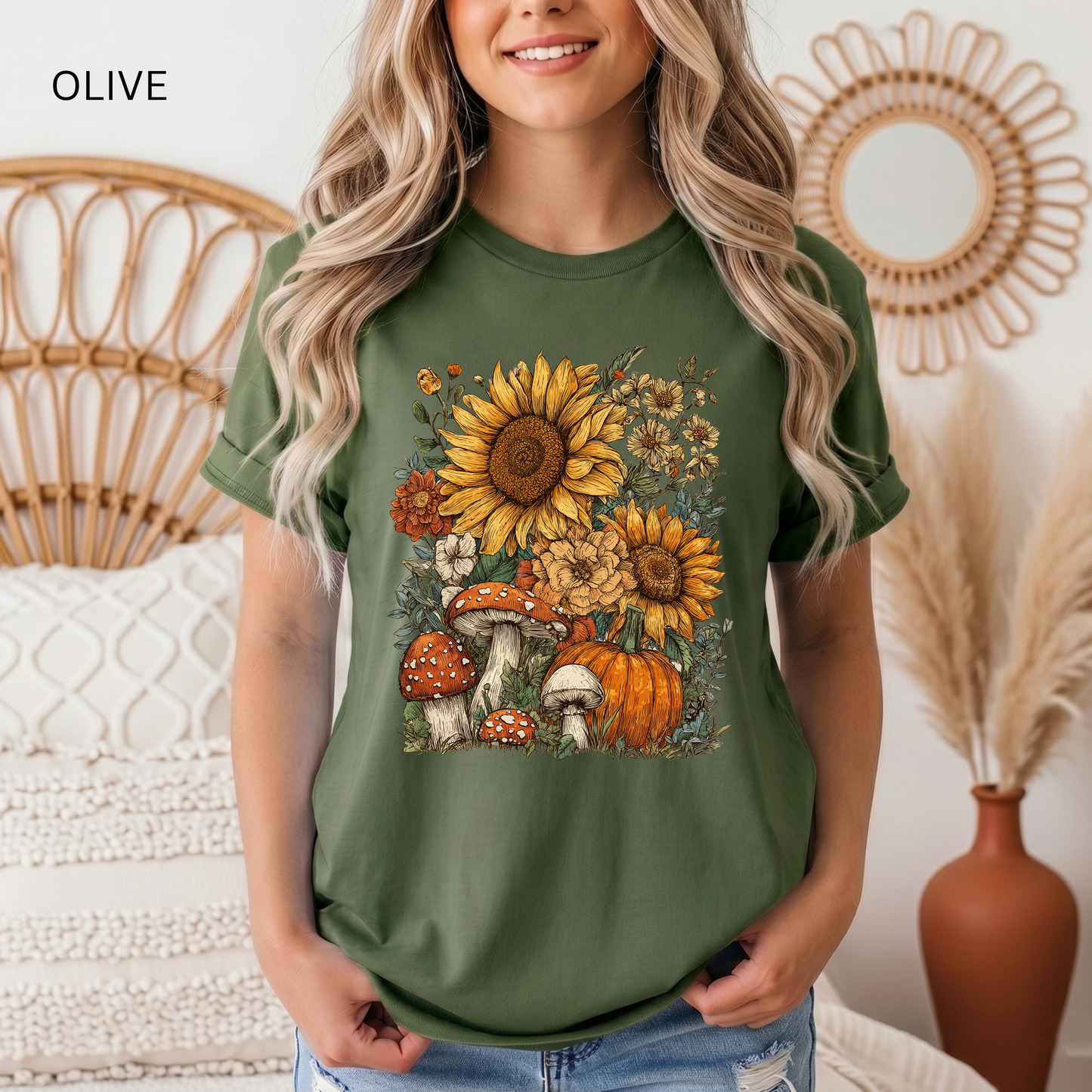 Boho Fall Floral Tee