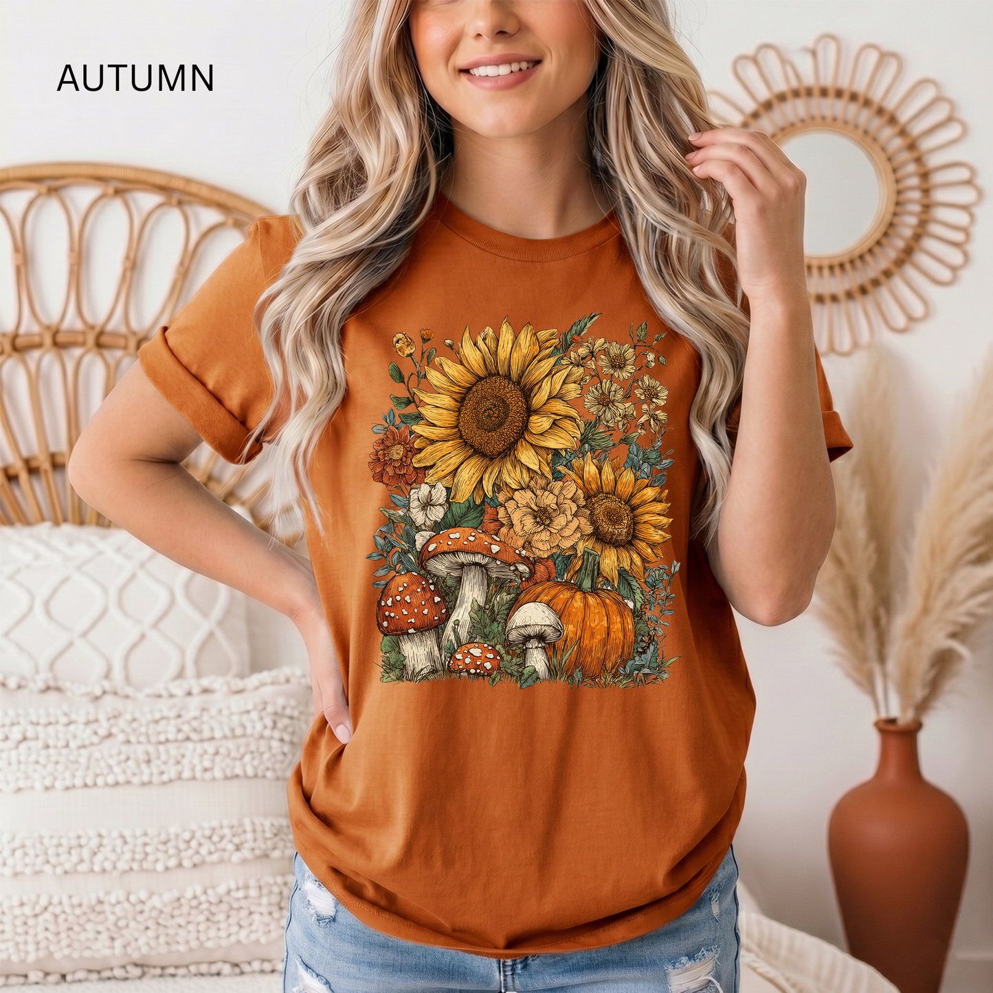 Boho Fall Floral Tee
