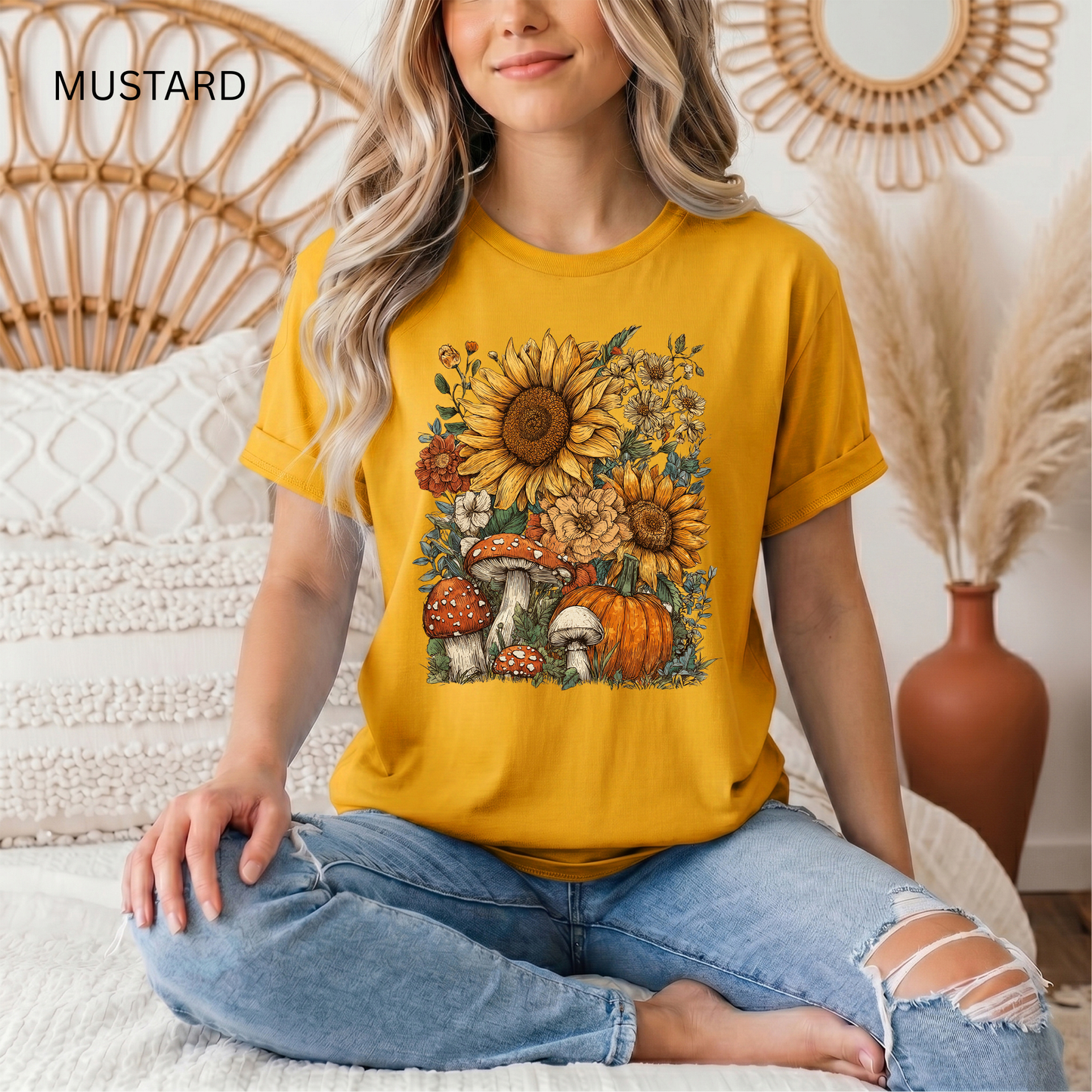 Boho Fall Floral Tee