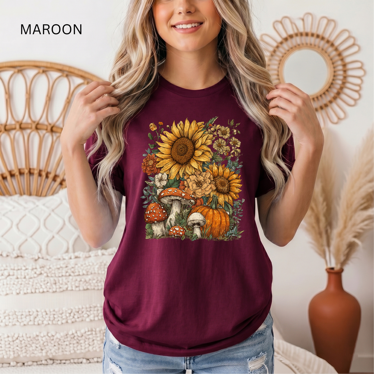 Boho Fall Floral Tee