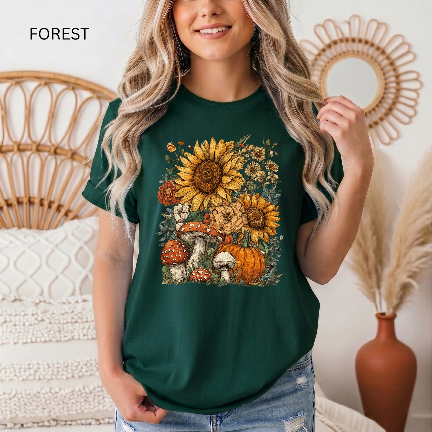 Boho Fall Floral Tee