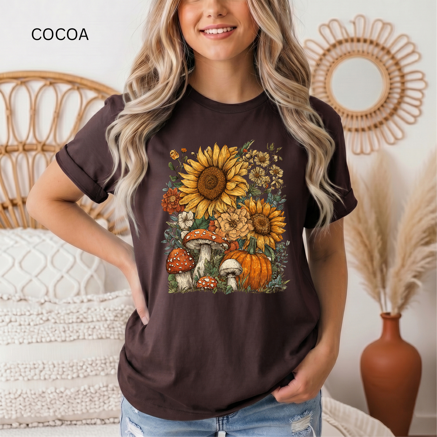 Boho Fall Floral Tee