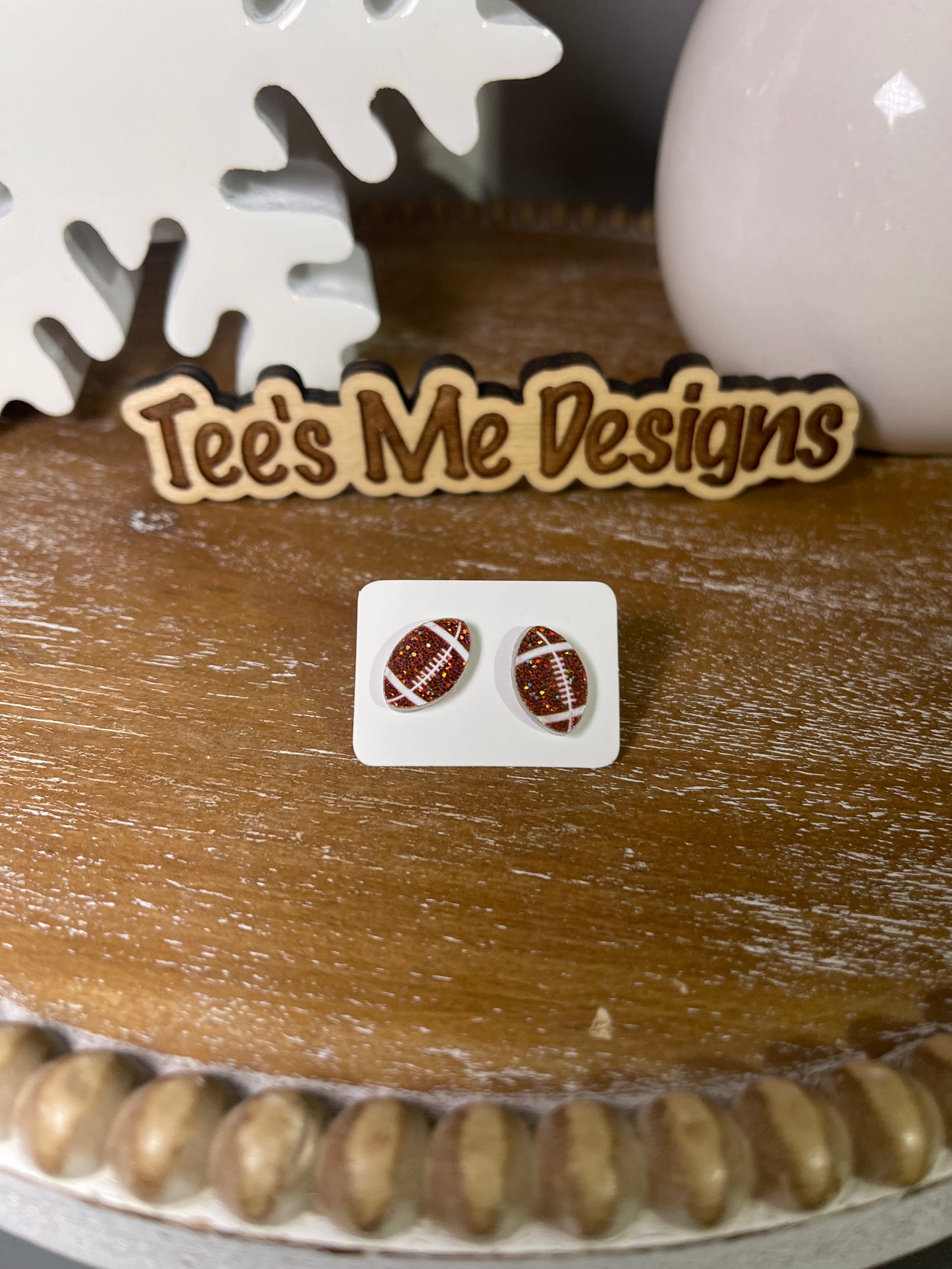 Football Stud Earrings