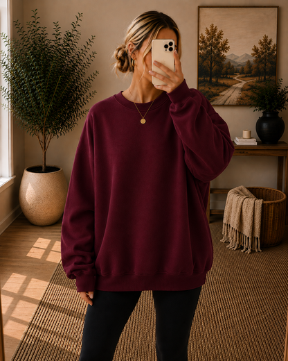 Redhawks/Hawks Glitter Crewneck Sweatshirt