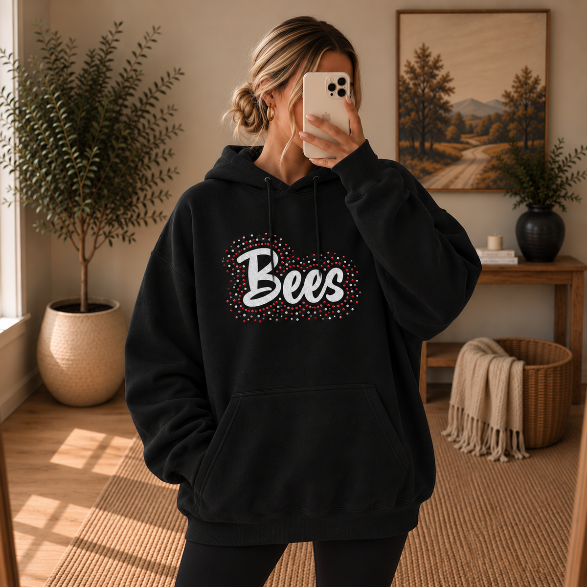 Bees Glitter Crewneck Sweatshirt
