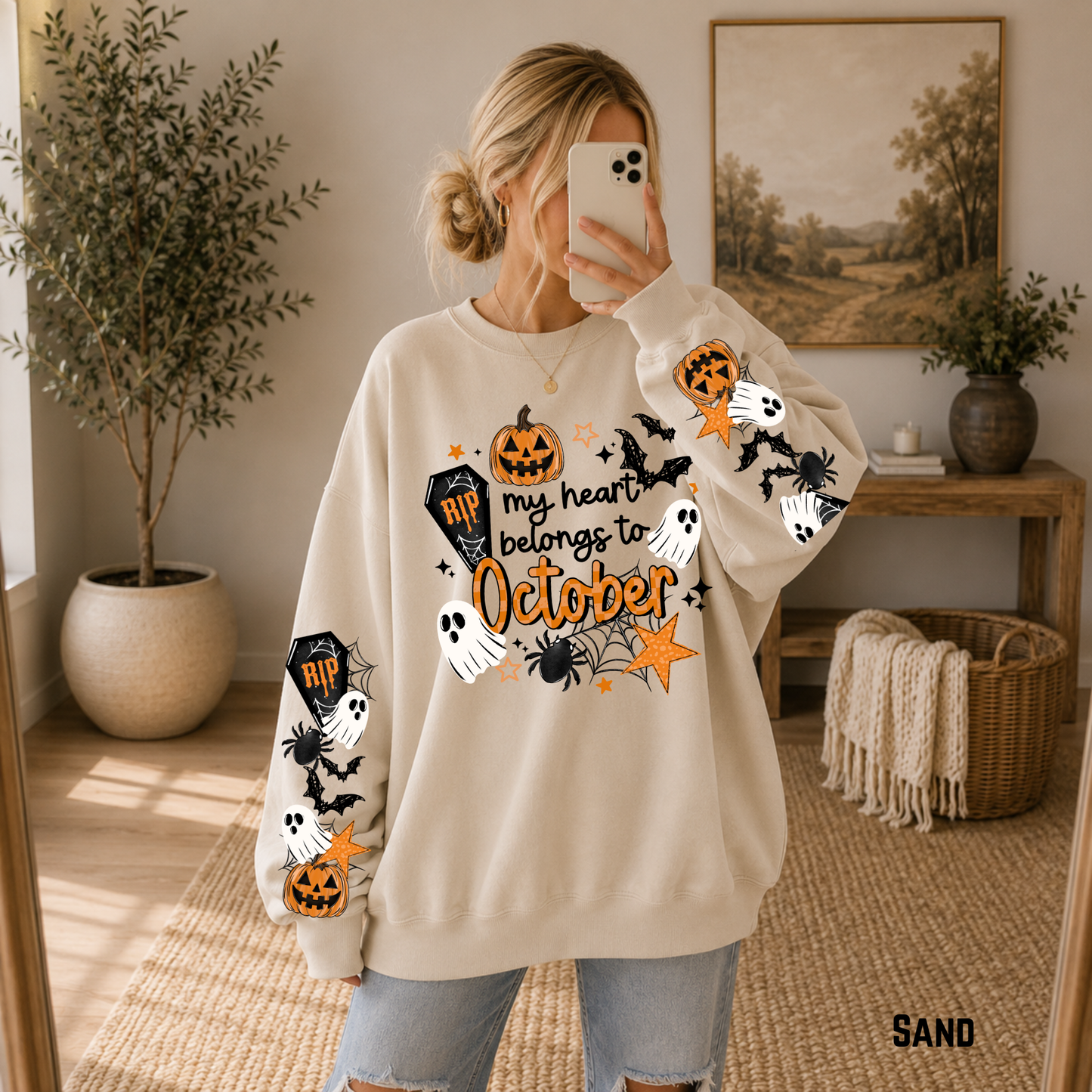 My Heart Belong To October Crewneck Sweatshirt