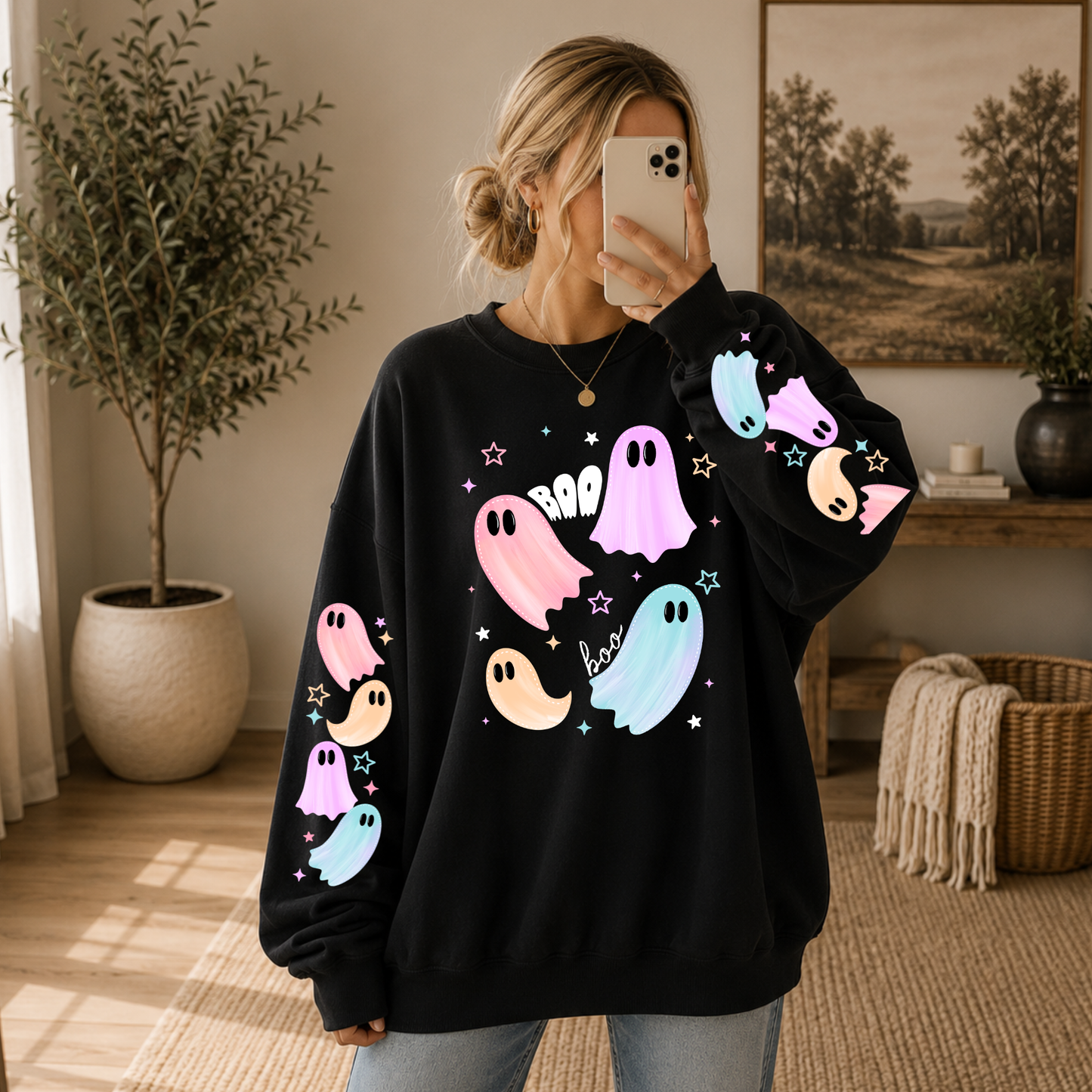 Pastel Ghosties Crewneck Sweatshirt