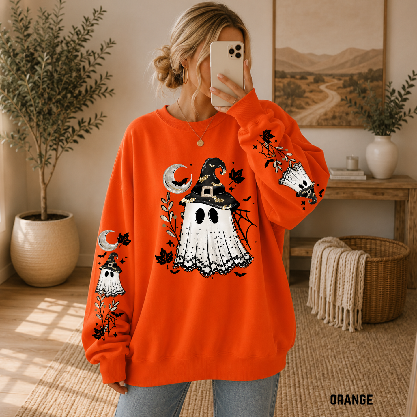 Witchy Ghost Crewneck Sweatshirt
